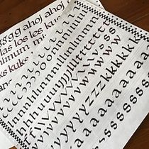 My project in Introduction to Foundational Calligraphy course. Un projet de Calligraphie de Michaela Hájková - 26.10.2021