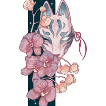 Fantasy Illustration in Your Own Style course - Kitsune. Traditional illustration, Drawing, Digital Illustration, Watercolor Painting, and Color Theor project by Andrea - 10.26.2021