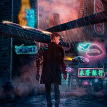 Futuristic World 2077. Photograph, Post-production, Photo Retouching, Digital Photograph, Photographic Composition, and Photomontage project by Aladin Benberkan - 10.15.2021