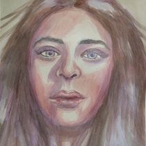 Mi Proyecto del curso: Retrato artístico en acuarela. Fine Arts, Painting, Watercolor Painting, and Portrait Drawing project by Luis SAENZ - 10.29.2021