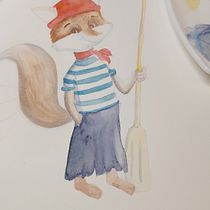 My project in Animal Characters in Watercolor for Children’s Books course. Traditional illustration, Fine Arts, Painting, Drawing, Watercolor Painting, Children's Illustration, and Narrative project by Barbara Marini - 10.29.2021
