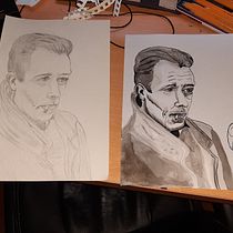 Mi Proyecto del curso: Introducción al retrato con tinta china y plumilla. Ilustração tradicional, Artes plásticas, Desenho a lápis e Ilustração com tinta projeto de Jarry - 29.10.2021