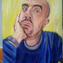 Frente al PC - Retrato expresivo al óleo: explora la técnica alla prima. Fine Arts, Painting, and Oil Painting project by Marc Multimèdia - 10.29.2021