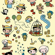 My project in Kawaii-Style Story Illustration course. Traditional illustration, Character Design, Digital Illustration, and Manga project by Selene Mulas - 10.28.2021