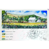 My project in Watercolor Travel Journal course. Traditional illustration, Watercolor Painting, Architectural Illustration, and Sketchbook project by Karin Asraf - 10.25.2021