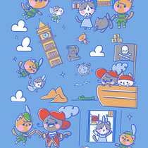 My project in Kawaii-Style Story Illustration course. Traditional illustration, Character Design, Digital Illustration, and Manga project by Marina Caruso - 10.17.2021