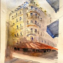 Il mio progetto del corso: Disegno architettonico con acquerello e inchiostro. Sketching, Drawing, Watercolor Painting, Architectural Illustration, Sketchbook & Ink Illustration project by tiziano cavagnino - 10.30.2021