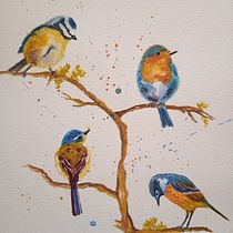 Mi Proyecto del curso: Acuarela artística para ilustración de aves. Traditional illustration, Watercolor Painting, Realistic Drawing, and Naturalistic Illustration project by Magdalena castellanos mendez - 10.30.2021