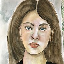 My project in Watercolor Portrait from a Photo course. Traditional illustration, Watercolor Painting, and Portrait Drawing project by Bibi Vee - 10.31.2021