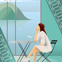 My project in Art Deco Style for Digital Illustration course. Traditional illustration, Fine Arts, Poster Design, and Digital Illustration project by Rshad Karimi - 10.30.2021