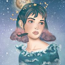 My project in Digital Fantasy Portraits with Photoshop course. Traditional illustration, Drawing, Digital Illustration, Portrait Drawing, Digital Drawing, and Digital Painting project by Iliana Komitova - 10.30.2021
