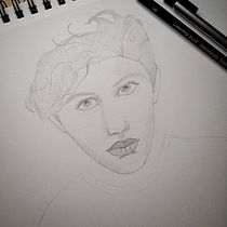 Mon projet du cours : Carnet de portraits : explorez le visage humain. Projekt z dziedziny Sketching,  R, sunek, Portret,  R, sunek art, st, czn i Sketchbook użytkownika Carole-Anne Therrien - 31.10.2021