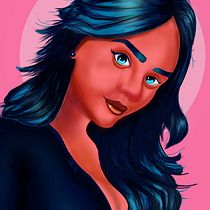Mi Proyecto del curso: Retrato de personajes femeninos con Procreate. Projekt z dziedziny Trad, c, jna ilustracja, Ilustracja c, frowa, R, sunek c i frow użytkownika André Luiz Ribeiro - 30.10.2021