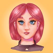 My project in Female Character Portraits in Procreate course. Projekt z dziedziny Trad, c, jna ilustracja, Ilustracja c, frowa, R, sunek c i frow użytkownika Chonnajak Bk - 31.10.2021