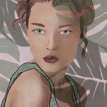 My project in Illustrated Portraits with Procreate course. Ilustração tradicional, Ilustração vetorial, Ilustração digital, e Desenho de retrato projeto de Olya Just Olya - 01.11.2021