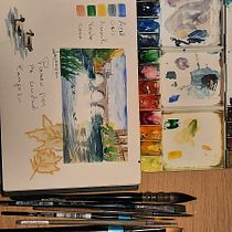 Mi Proyecto del curso: Cuaderno de viaje en acuarela. Traditional illustration, Watercolor Painting, Architectural Illustration, and Sketchbook project by rosarinlaba - 11.01.2021