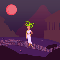 Gorgona pixel. Un progetto di Character design, Videogiochi, Pixel art e Progettazione di videogiochi di Paz Rozen - 01.11.2021