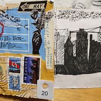 Immigration . Traditional illustration, Fine Arts, Painting, Creativit, and Sketchbook project by Nina Gotua - 11.03.2021