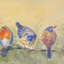 My project in Artistic Watercolor Techniques for Illustrating Birds course. Traditional illustration, Watercolor Painting, Realistic Drawing, and Naturalistic Illustration project by Rhonda Langham - 11.03.2021
