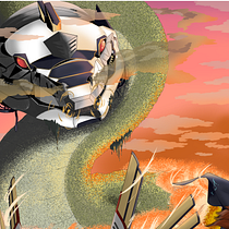 Sci-fi Ragnarok. Traditional illustration, and Digital Illustration project by Manuel Colina - 11.01.2021