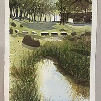 My project in Natural Landscapes in Watercolor course. Projekt z dziedziny  Sztuki piękne,  Malarstwo i Malowanie akwarelą użytkownika Crystal C - 30.10.2021