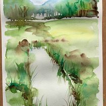 Paisagens intuitivas, naturais em aquarela. Projekt z dziedziny  Sztuki piękne,  Malarstwo i Malowanie akwarelą użytkownika pedromendesleal - 04.11.2021