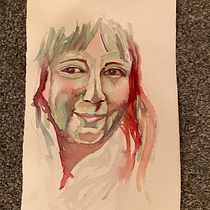 My project in Artistic Portrait with Watercolors course. Fine Arts, Painting, Watercolor Painting, and Portrait Drawing project by Mia Svärd - 11.04.2021