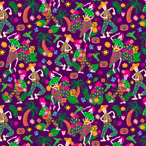 Mon projet du cours : Illustration numérique de motifs inspirés de la faune et la flore. Un progetto di Illustrazione tradizionale, Pattern design, Disegno, Illustrazione digitale e Illustrazione botanica di elodie garon - 04.11.2021