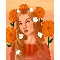 Meu projeto do curso: Retrato digital no Photoshop com um toque de fantasia. Traditional illustration, Drawing, Digital Illustration, Portrait Drawing, Digital Drawing, and Digital Painting project by Larissa Pinheiro Suppi - 11.03.2021