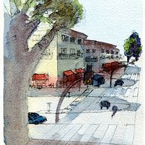 My project in Architectural Sketching with Watercolor and Ink course. Sketching, Drawing, Watercolor Painting, Architectural Illustration, Sketchbook & Ink Illustration project by Luca Antinori - 11.04.2021