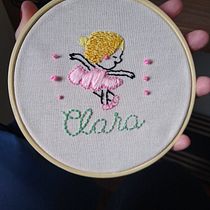 Meu projeto do curso: Técnicas básicas para bordado de letras. Embroider project by Luana Helena Ribeiro - 11.05.2021