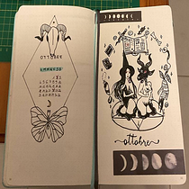 Mi Proyecto del curso: Introducción al bullet journal ilustrado. Projekt z dziedziny Trad, c, jna ilustracja, Craft, T, pografia,  R, sunek,  R, sunek art, st, czn, R, sunek botaniczn, DIY,  Pismo dekorac i jne użytkownika Martina Casadei - 05.11.2021