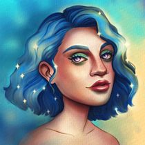 My project in Digital Fantasy Portraits with Photoshop course. Traditional illustration, Drawing, Digital Illustration, Portrait Drawing, Digital Drawing, and Digital Painting project by alice_arifulina - 11.06.2021