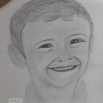 My grandson hb pencil only. Desenho, Desenho de retrato, e Desenho artístico projeto de Vivien Green - 07.11.2021