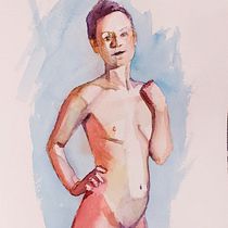 Mi Proyecto del curso: Figura humana en acuarela. Un progetto di Illustrazione tradizionale, Belle arti, Pittura, Pittura ad acquerello, Disegno realistico e Disegno anatomico di sharon_avigad - 04.11.2021