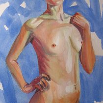 Mi Proyecto del curso: Figura humana en acuarela. Un progetto di Illustrazione tradizionale, Belle arti, Pittura, Pittura ad acquerello, Disegno realistico e Disegno anatomico di polux137 - 08.11.2021