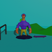 Mi Proyecto del curso: Modelado de personajes low poly para videojuegos  Ein Projekt aus dem Bereich 3D, 3-D-Modellierung, Videospiele, Design von 3-D-Figuren und Design für Videospiele von Victor Manuel Herrera Vazquez - 05.11.2021