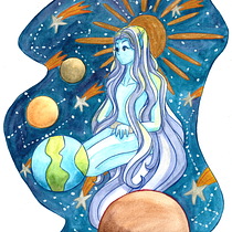 Mon projet du cours : Techniques d'aquarelle pour des illustrations féériques. Projekt z dziedziny Trad, c, jna ilustracja,  R, sunek, Malowanie akwarelą, Ilustracja w i dawnicza użytkownika fengry - 09.11.2021