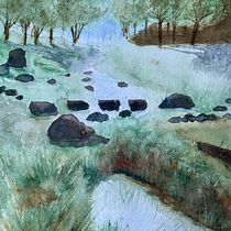 My project in Natural Landscapes in Watercolor course. Projekt z dziedziny  Sztuki piękne,  Malarstwo i Malowanie akwarelą użytkownika Mike Jacobs - 08.11.2021