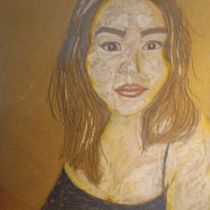 Autorretrato al pastel y lápices de colores. Un progetto di Illustrazione tradizionale, Belle arti, Disegno a matita, Disegno, Disegno di ritratti, Disegno realistico e Disegno artistico di Laura Adriana Hernández Amaya - 10.11.2021