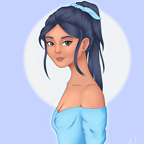 Mi Proyecto del curso: Retrato de personajes femeninos con Procreate. Projekt z dziedziny Trad, c, jna ilustracja, Ilustracja c, frowa, R, sunek c i frow użytkownika Maria Jose Lemus Bula - 11.11.2021