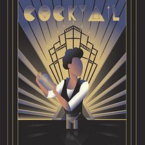 My project in Art Deco Style for Digital Illustration course. Traditional illustration, Fine Arts, Poster Design, and Digital Illustration project by goga_ - 11.11.2021