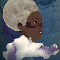 Meu projeto do curso: Técnicas de ilustração com aquarela digital - Lonely Moon . Un progetto di Illustrazione tradizionale, Illustrazione digitale, Pittura ad acquerello, Disegno di ritratti e Disegno digitale di marcelo.sgcarvalho - 11.11.2021