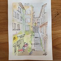 My project in Architectural Sketching with Watercolor and Ink course. Sketching, Drawing, Architectural Illustration, Watercolor Painting, Sketchbook & Ink Illustration project by Tracy Davey - 11.12.2021