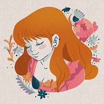Mi Proyecto del curso: Retrato ilustrado con elementos botánicos. Un progetto di Illustrazione tradizionale, Illustrazione digitale, Illustrazione botanica e Disegno digitale di María Vila Ruiz - 12.11.2021