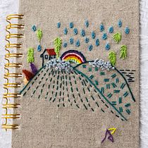 Mi Proyecto del curso: Técnicas básicas de bordado: puntadas, composiciones y gamas cromáticas. Un projet de Création d'accessoires, Création de costumes, Broderie, Théorie des couleurs, Artisanat, Créativité , et Reliure de Andrea Pasquel - 12.11.2021