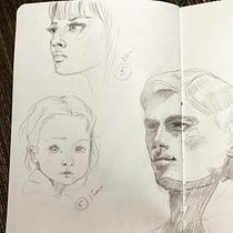 My project in Portrait Sketchbooking: Explore the Human Face course . % nadia_artway tarafından hazırlanan Eskiz çizimi, Çizim, Portre Çizimi, Sanatsal Çizim, Ve Eskiz defteri projesi - 11.12.2021