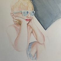 My project in Expressive Watercolor Portraits course. Traditional illustration, Fine Arts, Painting, Watercolor Painting, and Portrait Drawing project by Carleen Desautels - 11.13.2021