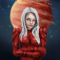 Mein Kursprojekt: Digitale Fantasieporträts mit Photoshop. Traditional illustration, Drawing, Digital Illustration, Portrait Drawing, Digital Drawing, and Digital Painting project by Christoph Speck - 11.13.2021