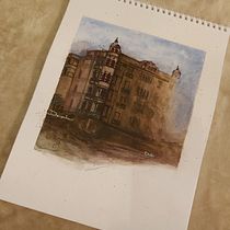 My project in Architectural Sketching with Watercolor and Ink course. Sketching, Drawing, Watercolor Painting, Architectural Illustration, Ink Illustration, and Sketchbook project by mkhalifadalia48 - 01.28.2022